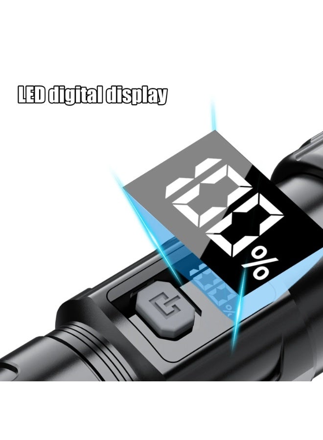 Kaza Rechargeable LED Torch, 2000LM Torches LED Super Bright with 3 Modes, Portable Small Torch with Battery, Waterproof Flashlight Zoomable for Power Cut, Emergency, Camping, Hiking, Outdoor - Image 3